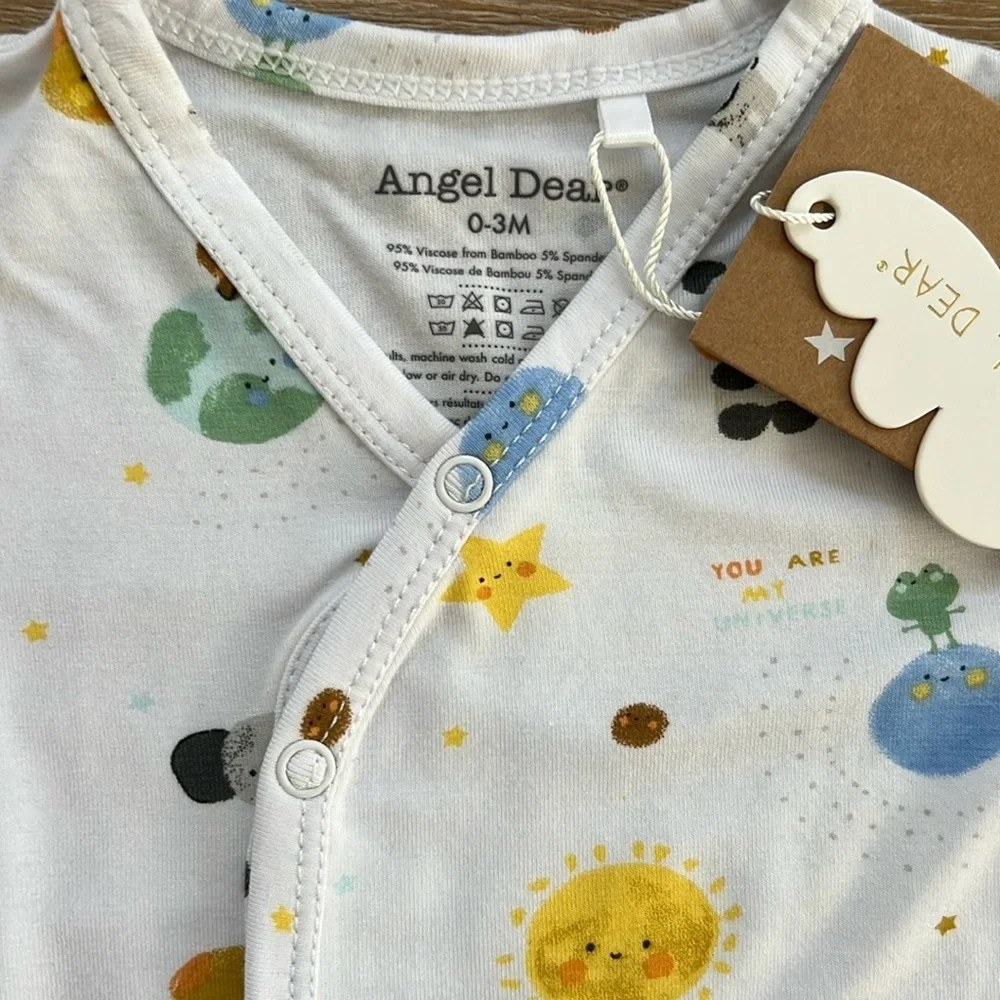 Angel Dear Baby Boy Girl Bamboo Bundle Gown Solar System Animal Space 0-3 months